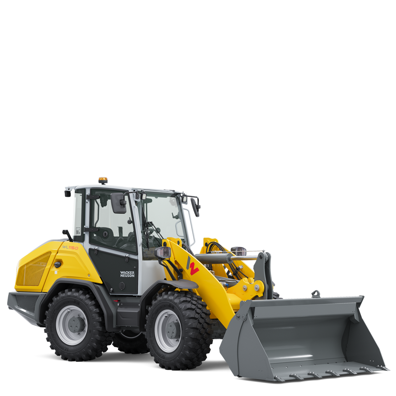 Wacker Neuson wheel loader WL1150 with earth shovel, studio